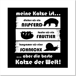 Katze Kätzchen Mietze Sprüche Geschenkidee cute Posters and Art